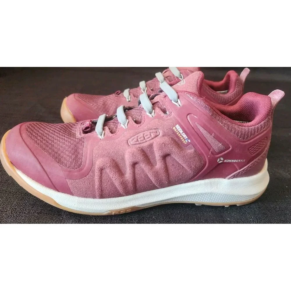 KEEN Explore WP Tawny Port/Satellite Hiking Outdoor Trail Shoes Womens Sz5.5 EUC